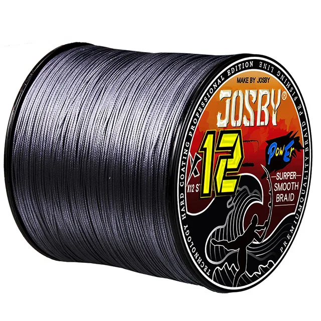 Josby 12x Gray Braided Fishing Line
