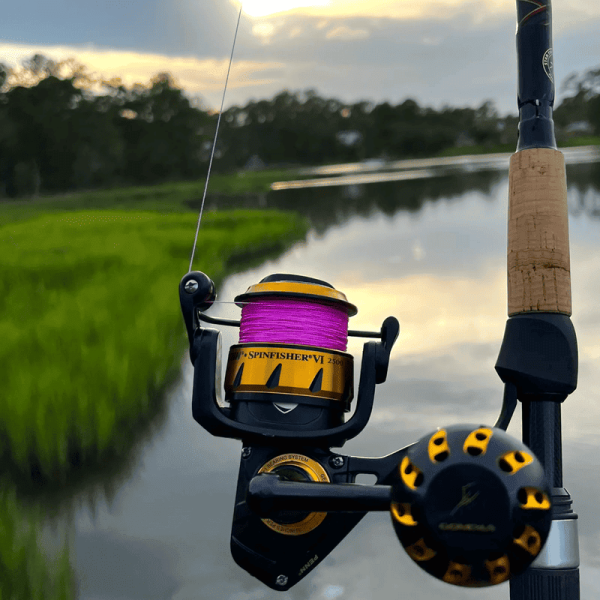Pink braided line with nice view